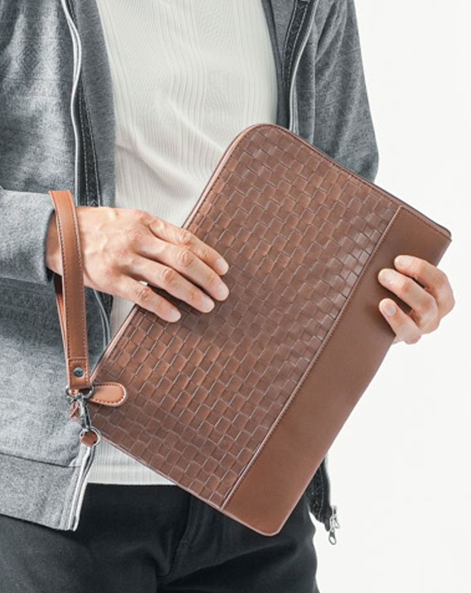 クラッチバッグ メンズ セカンドバッグ バック 編み込み メンズバッグ