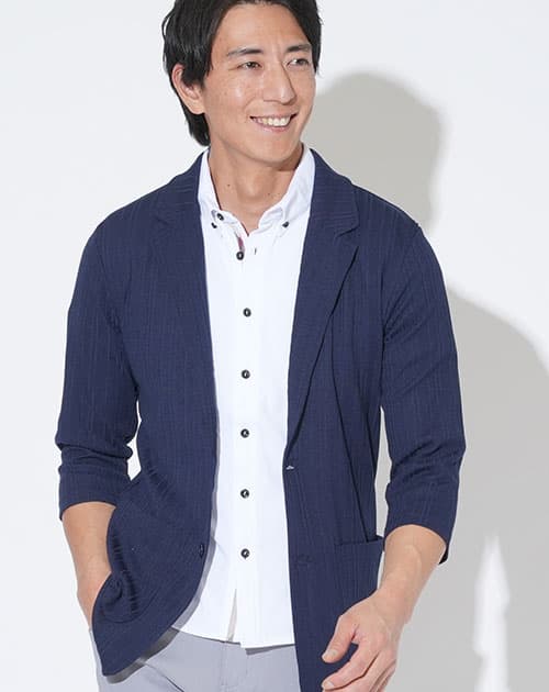 ジャケット メンズ 秋 夏 50代 秋物 秋服 サマージャケット 紺ブレザー