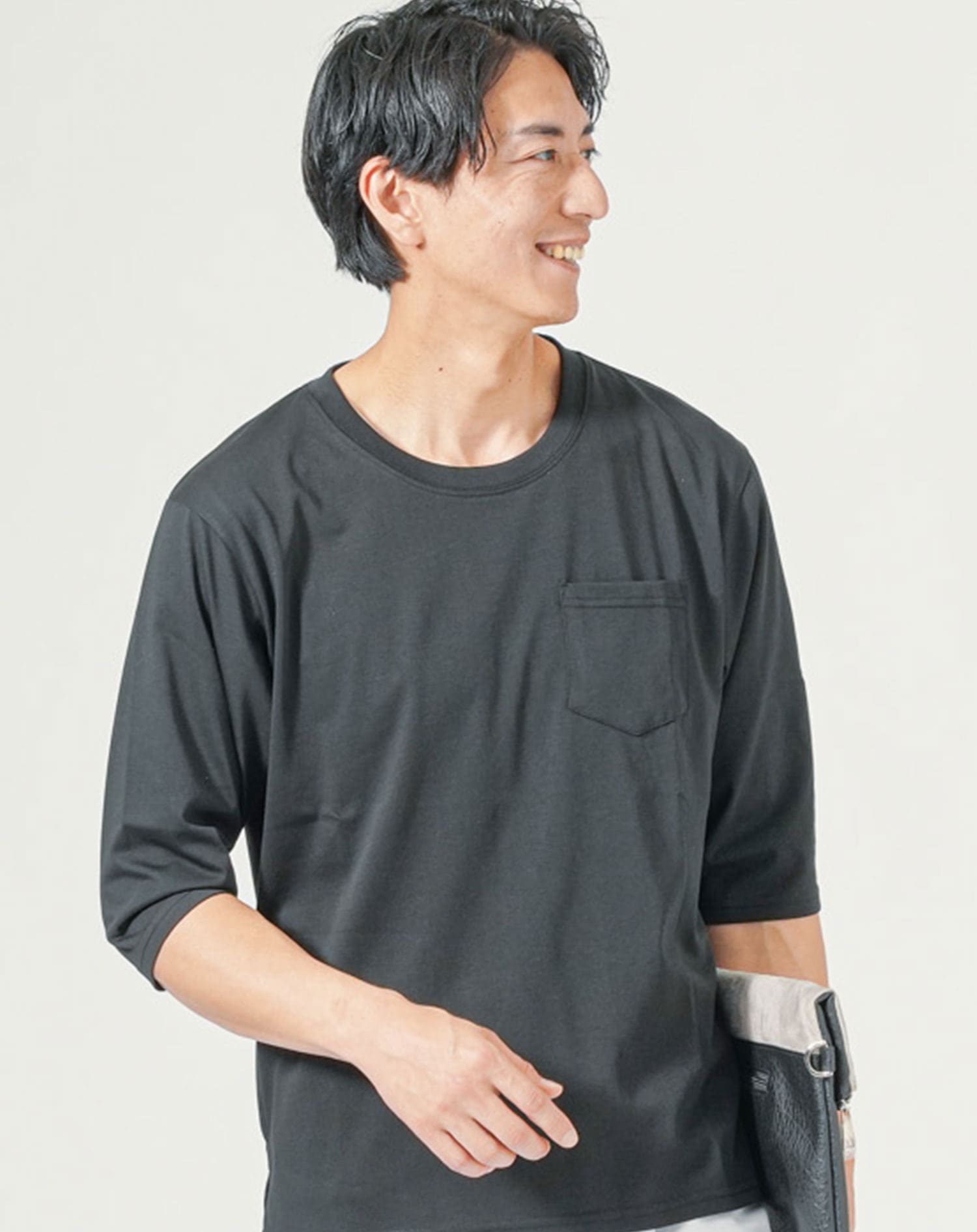 vu 七分袖オーバーサイズカットソー 7部袖tシャツ カットソー メンズ 七分袖 七部袖 7分袖 クルー