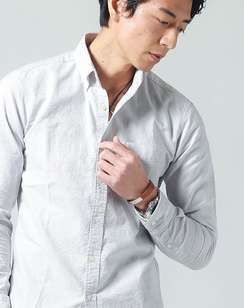 オックスフォードシャツ メンズ 白シャツ ワイシャツ 春シャツ 50代 ボタンダウン カジュアル yシャツ 日本製 スマートカジュアル 男性 40代 綿 ちょいワル｜menz-style｜04