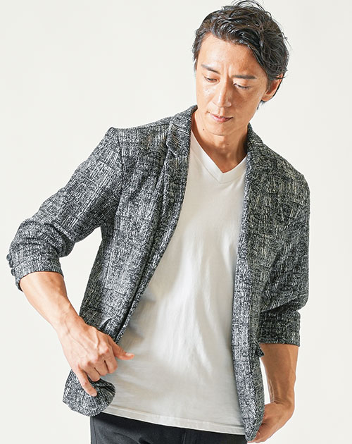 七分袖ジャケット サマージャケット メンズ 夏 50代 七分袖 7分袖 七分丈 夏物ジャケット