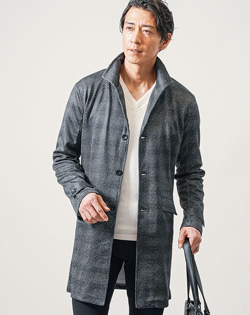 MICHEL KLEIN HOMME コート ジャケット スタンドカラーハーフ
