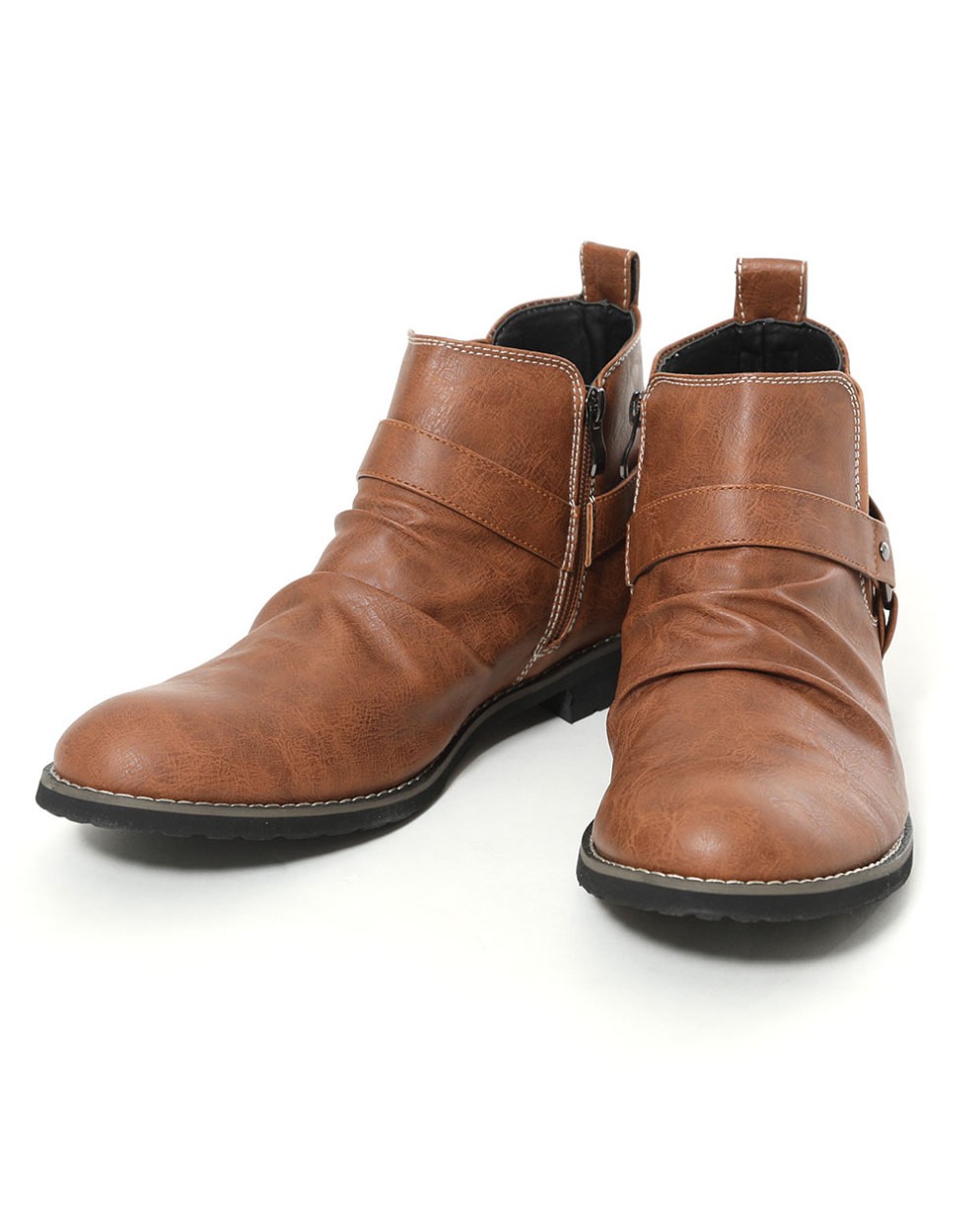 ブーツ メンズ 靴 ドレープ加工ショートリングブーツ 80 Br0941 Menz Style 通販 Yahoo ショッピング