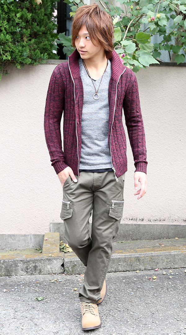 ワインレッドコーデ2 Menz Style 通販 Yahoo ショッピング