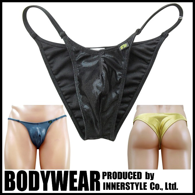 メンズ 水着 メタリック ストリング ハーフバック（3351060）BODYWEAR/ボディウェアー