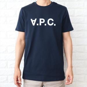アーペーセー A.P.C. APC Tシャツ メンズ ホワイト ネイビー VPC ロゴ T-SHIR...