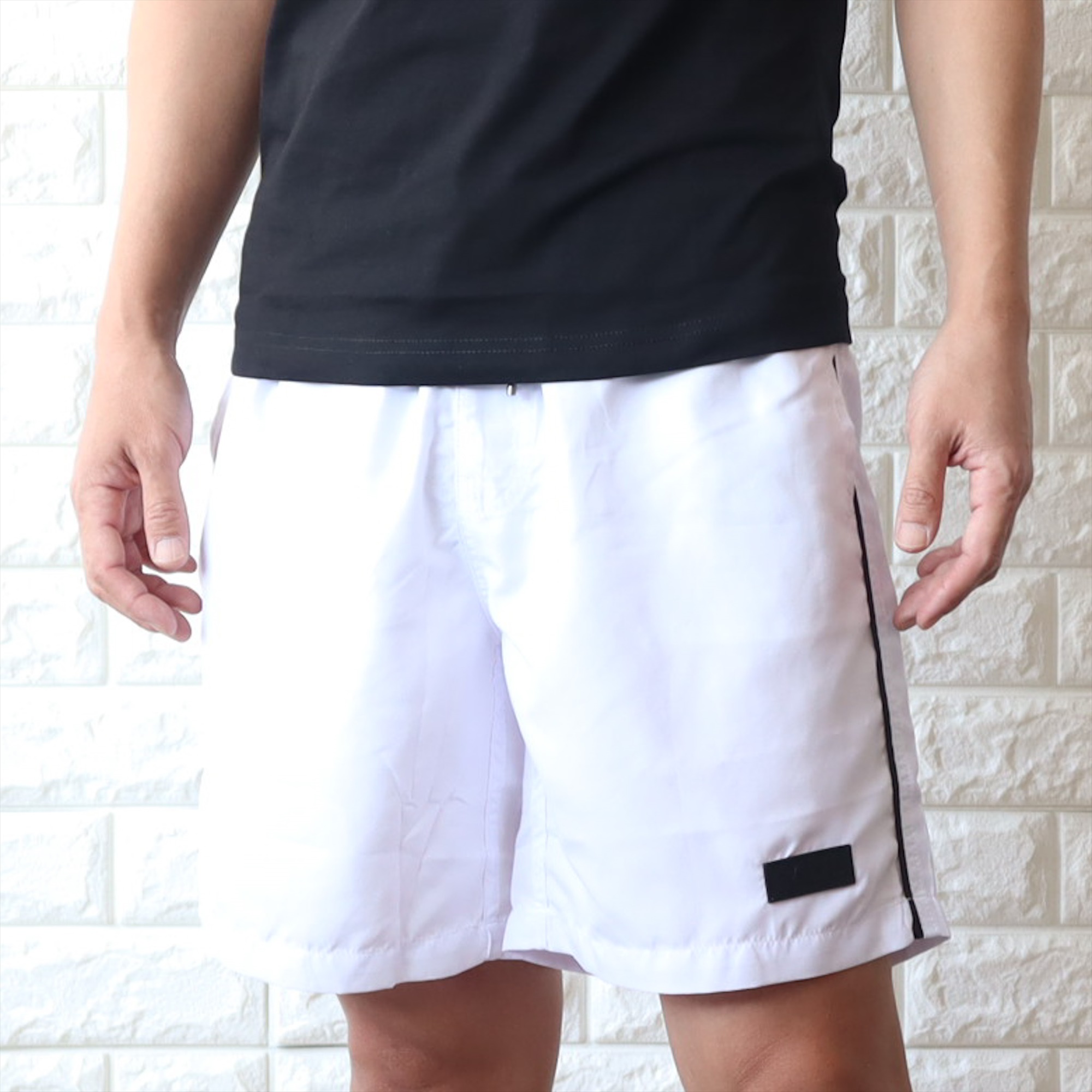 BALR. ボーラー ハーフパンツ メンズ ブラック ホワイト スイム