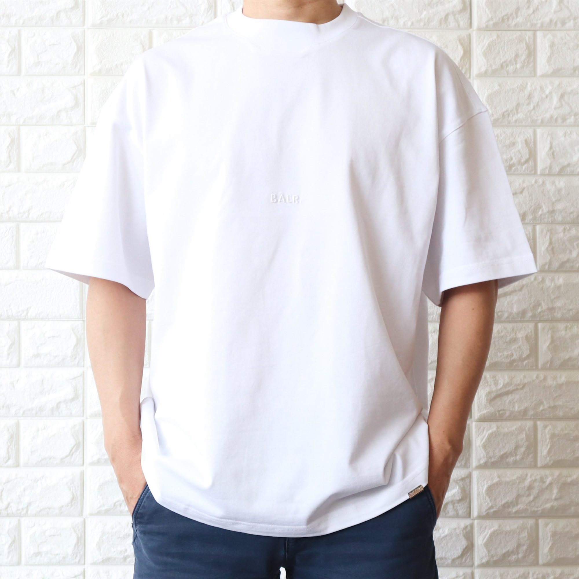 BALR ボーラー オーバーサイズ Tシャツ B1112.1279 ミニロゴ BALR. Tシャツ メンズ ボーラー オーバーサイズ ブラック