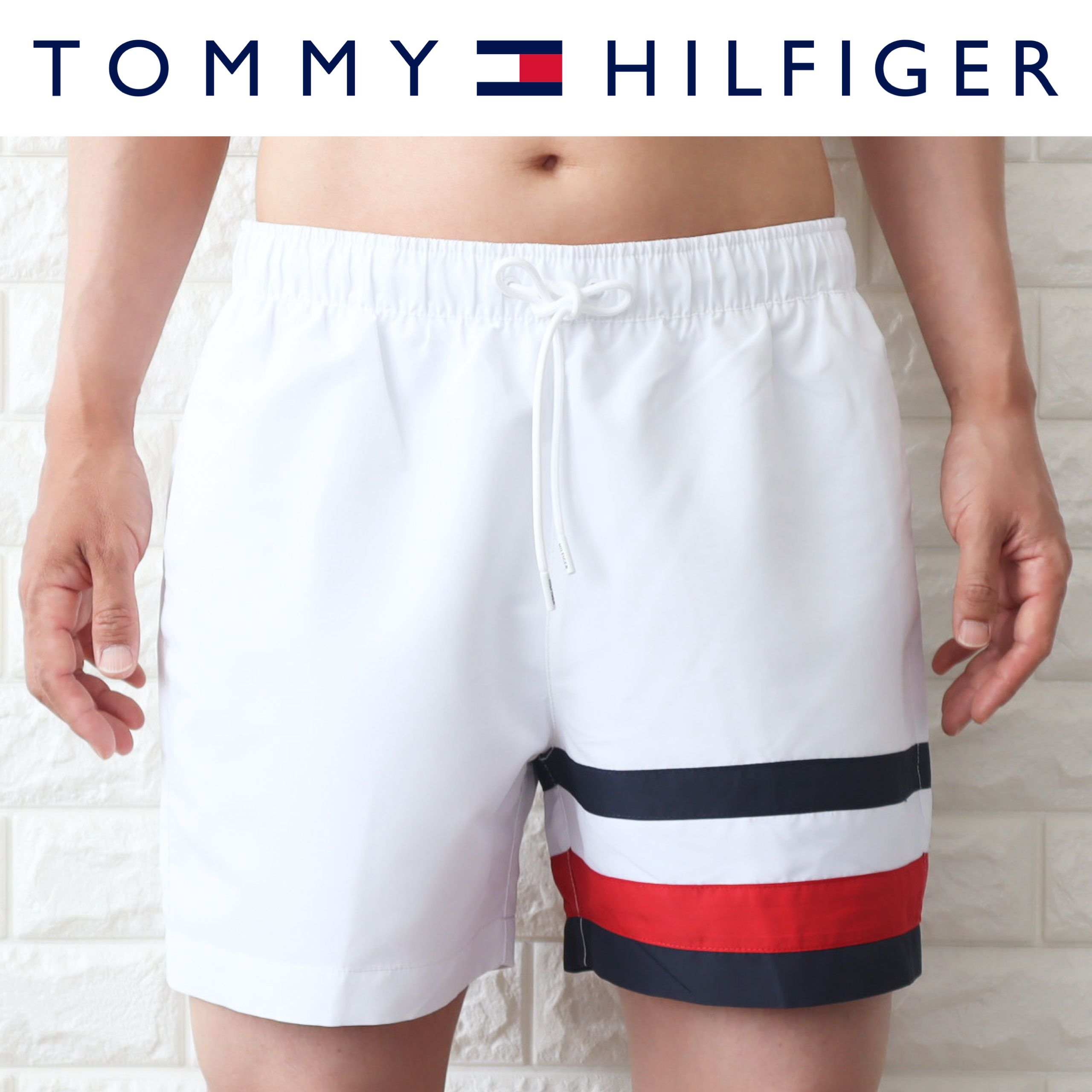 水着 メンズ サーフパンツ スイムショーツ ビーチショーツ 海パントミーヒルフィガー ハーフパンツ 水陸両用 TOMMYHILFIGER  UM0UM02934