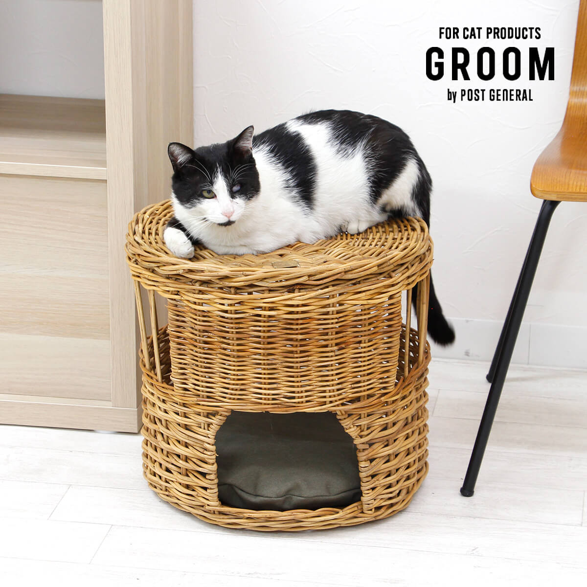 ねこハウス ふた付き -バイ ジ アラログ- GROOM/グルーム CAT
