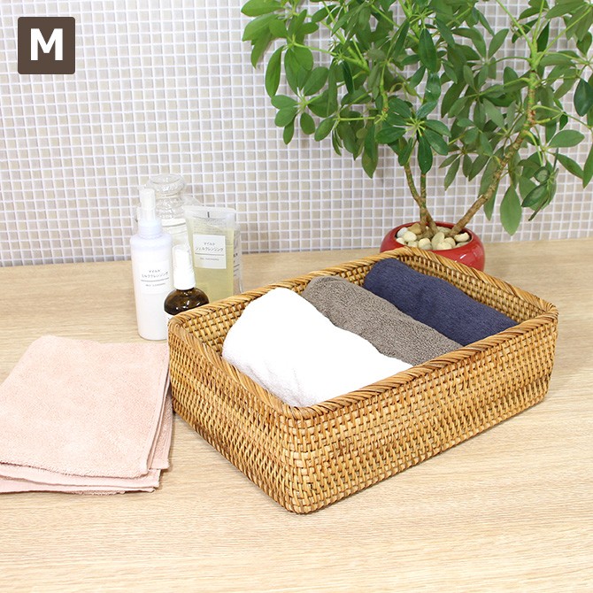 ベトナムラタン　バスケット　6個セット ベトナムラタン バスケット 6個セット