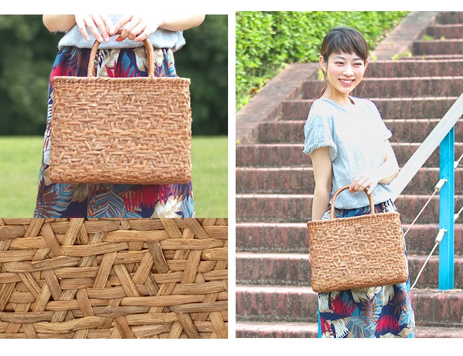 山葡萄のバッグ 山葡萄 かごバッグ 大 乱れ編み トートバッグ 7日以内返品送料