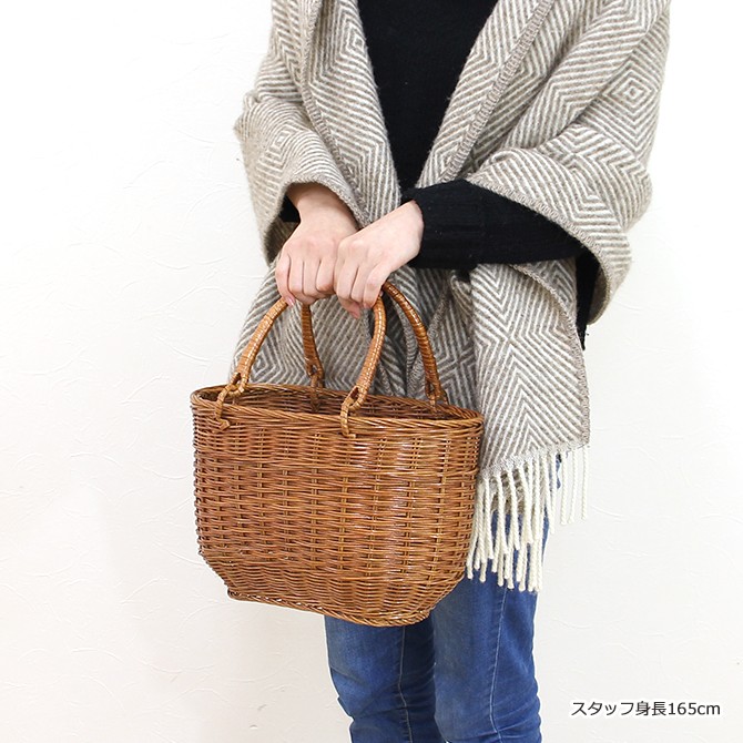 松野屋 籐2本手楕円ピクニックバスケット（小）/かごバッグ : MERCADO