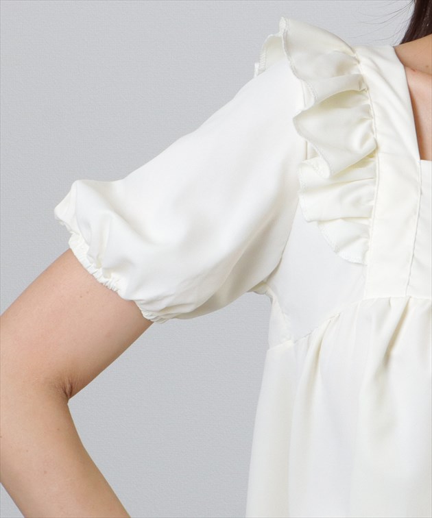 Lace Ladies（レースレディース） 2WAY スクエアネック フリル リボン