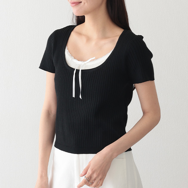Lace Ladies（レースレディース） リボン付き インナー ドッキング 