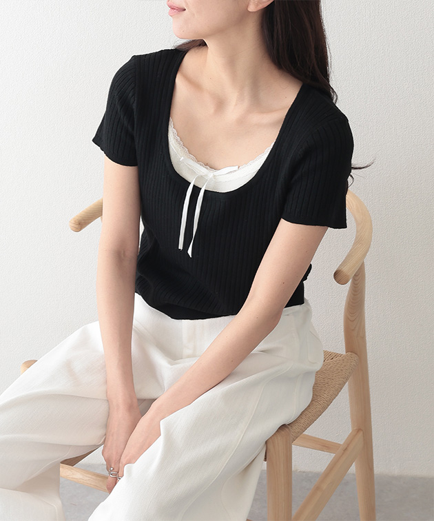 Lace Ladies（レースレディース） リボン付き インナー ドッキング