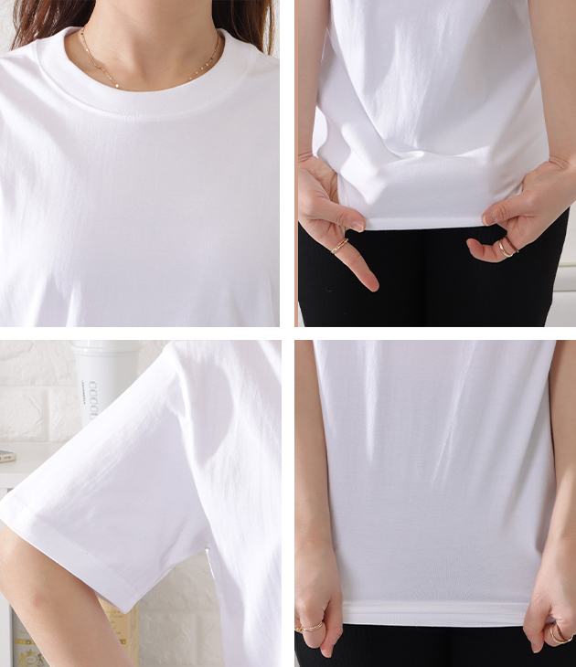 Lace Ladies ミニマル半袖カラーTシャツ レディース 女性