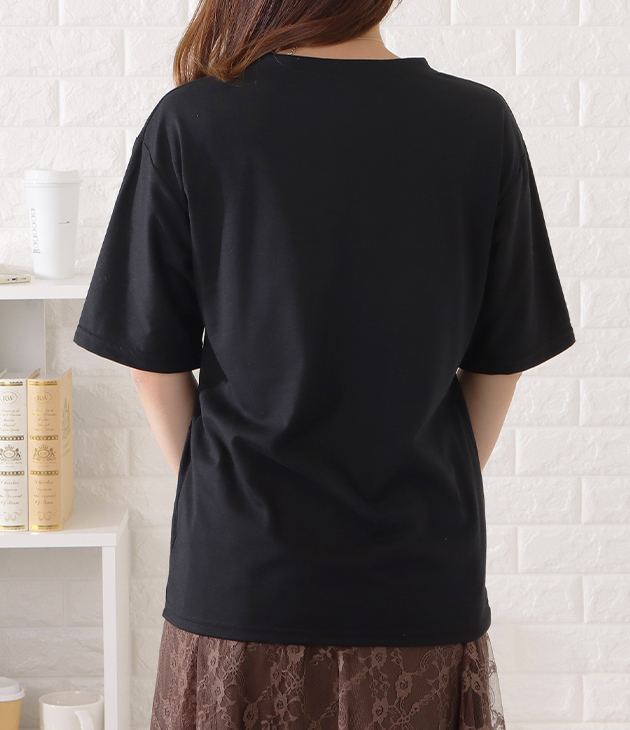 Lace Ladies ワンポイントゆるカラーTシャツ レディース 女性
