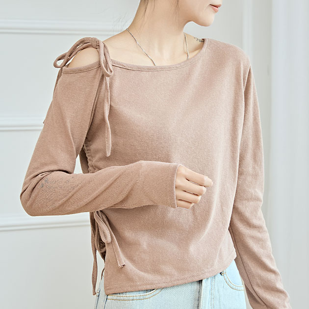 Lace Ladies サイド シャーリング アシンメトリー デザイン