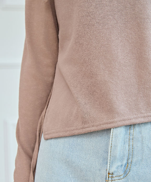 アールロンドン　アシンメトリートップス アシンメトリーギャザーTOPS(カットソー)｜トップス
