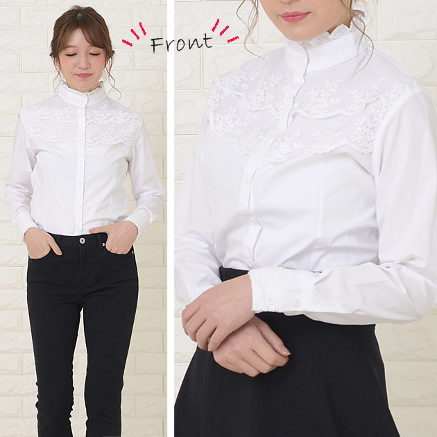 Lace Ladies（レースレディース） スタンドカラーブラウス 立ち襟