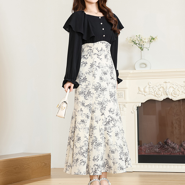 Lace Ladies（レースレディース） フリル ショルダー 花柄 ドッキング