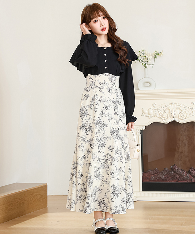 Lace Ladies（レースレディース） フリル ショルダー 花柄 ドッキング