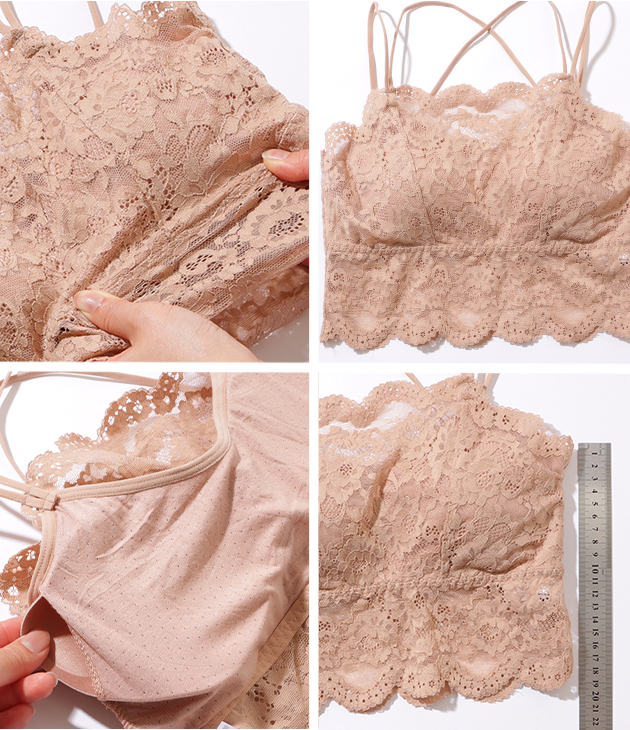 Lace Ladies（レースレディース） クロス ストラップ スカラップ