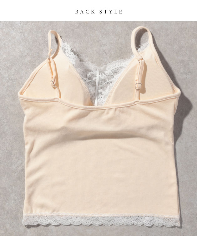 Lace Ladies（レースレディース） レース リボン キャミ カップ付き