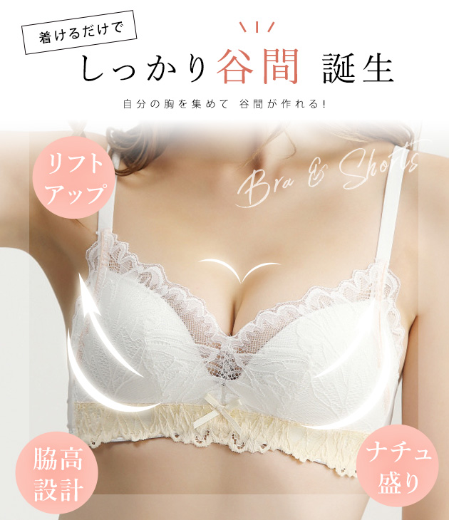 Lace Ladies（レースレディース） 配色レースラインノンワイヤーブラ