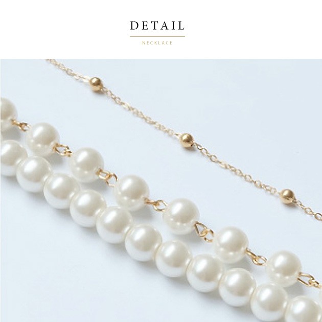 Lace Ladies（レースレディース） 三連パールロングネックレス