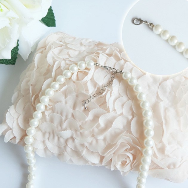 Lace Ladies ペンダントトップ付きパールネックレス レディース
