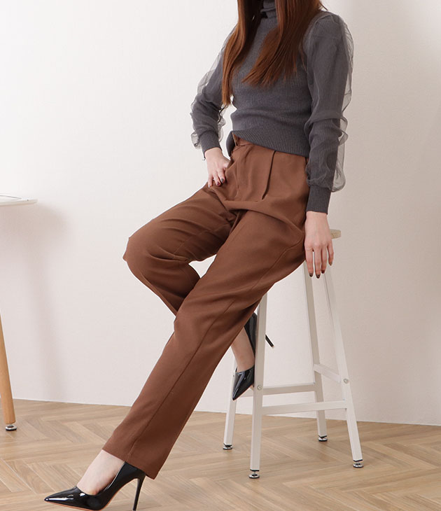 Lace Ladies（レースレディース） ワンタックカラーテーパード