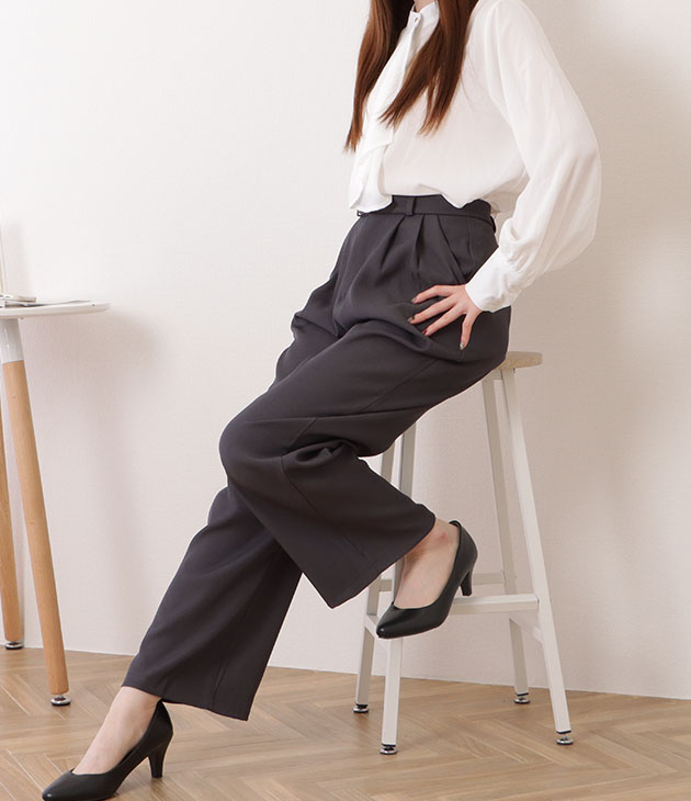 CCLESS レディース カジュアルパンツ レディース:セミフレアパンツ・カルゼ | おしゃれ白衣のクラシコ