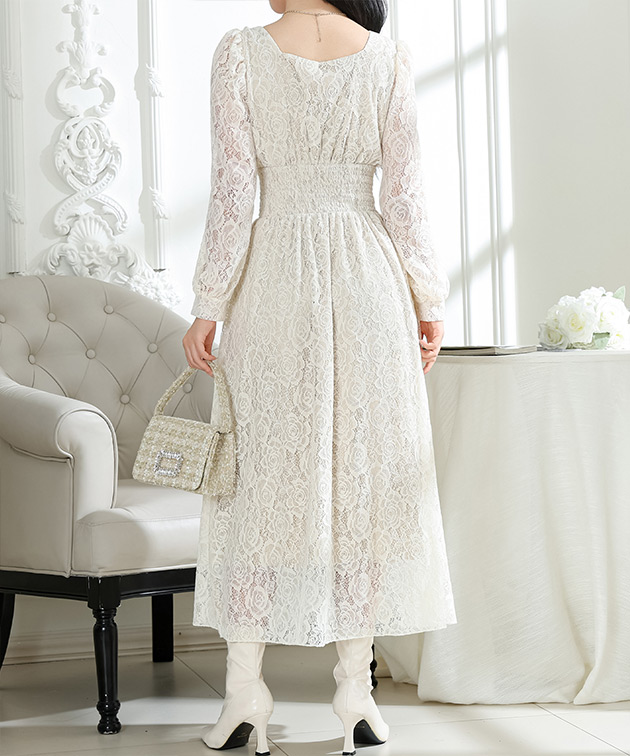 Lace Ladies（レースレディース） 総レース ウエスト 切り替え タック