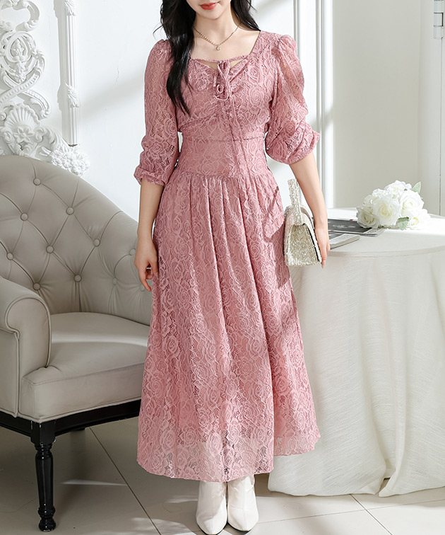 Lace Ladies（レースレディース） 総レース ウエスト 切り替え タック