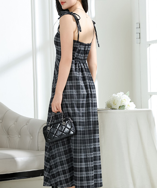 Lace Ladies（レースレディース） タータンチェック 肩リボン ロング