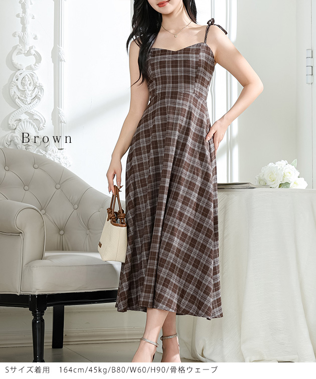 Lace Ladies（レースレディース） タータンチェック 肩リボン ロング