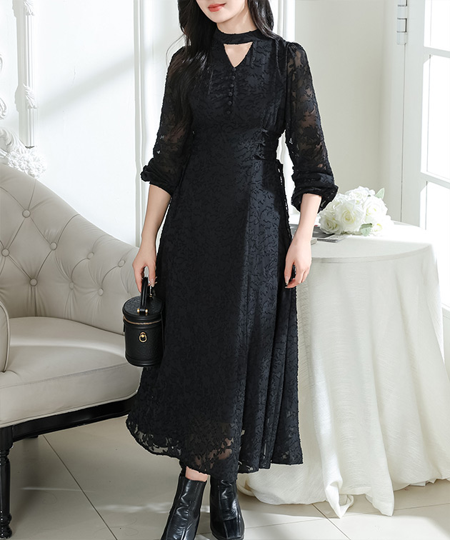 Lace Ladies（レースレディース） シアー ジャガードレース チョーカー