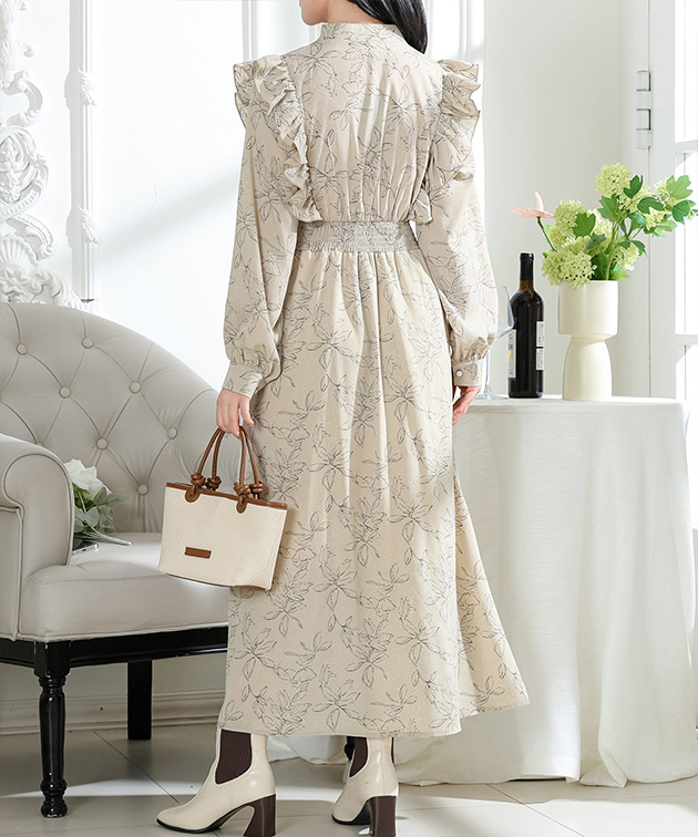 Lace Ladies（レースレディース） フラワー プリント フリル スタンド