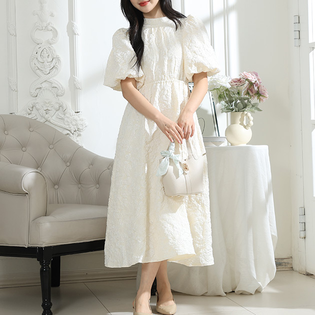 Lace Ladies（レースレディース） フラワー ジャガード バックリボン