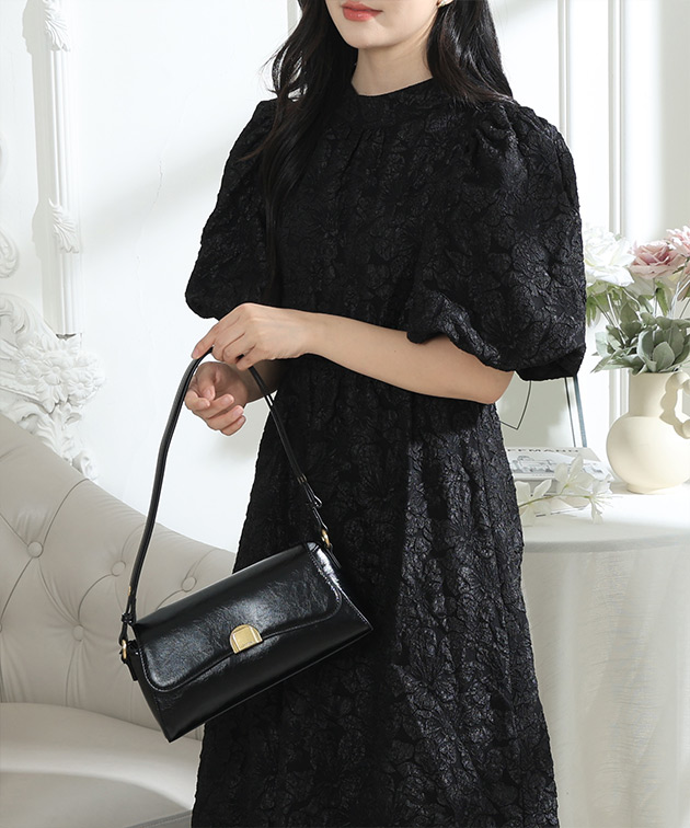 Lace Ladies（レースレディース） フラワー ジャガード バックリボン 