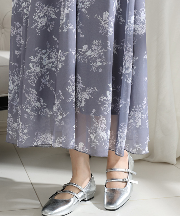 Lace Ladies（レースレディース） 花柄 袖コンシャス フリル スタンド