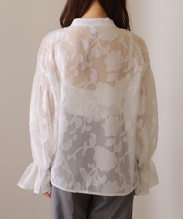 Lace Ladies（レースレディース） バンドカラー キャンディ袖 花柄