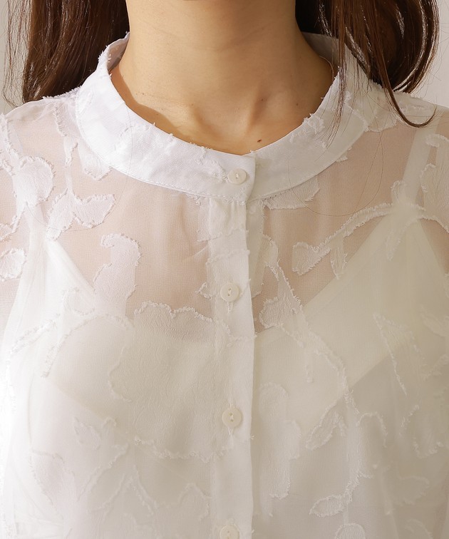 Lace Ladies（レースレディース） バンドカラー キャンディ袖 花柄