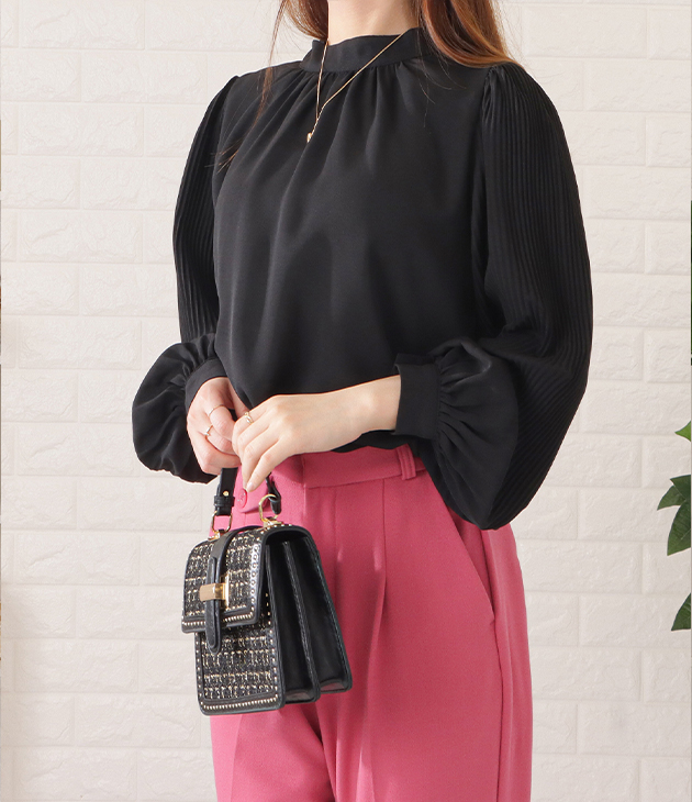 Lace Ladies（レースレディース） プリーツバルーンスリーブブラウス