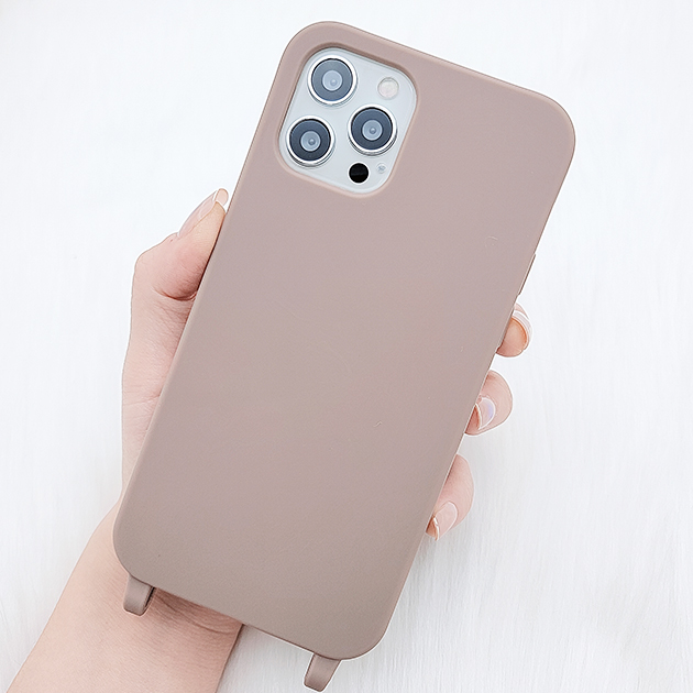 ストラップ付 シリコン iPhoneケース ソフトケース スマホケース