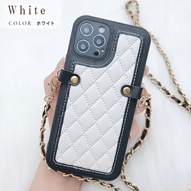 Lace Ladies チェーンストラップ付 モノトーン キルティング PU