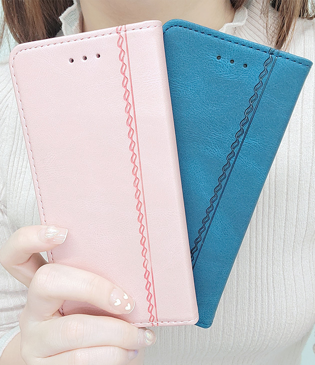 レザー調手帳型ベーシックiPhoneカバー 女...の詳細画像3