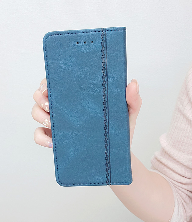 レザー調手帳型ベーシックiPhoneカバー 女...の詳細画像5